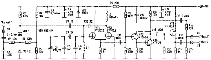 Схема генератор на 27 МГц